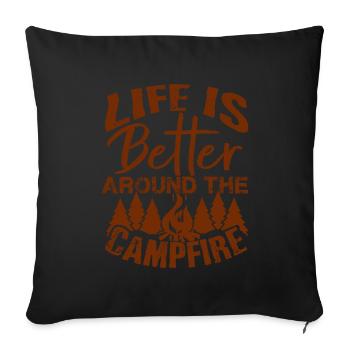 de plein air - Housse de coussin décorative 45 x 45 cm - noir - Devant