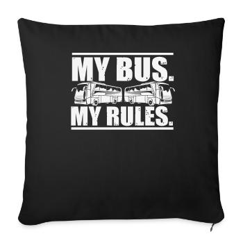 conducteur - Housse de coussin décorative 45 x 45 cm - noir - Devant