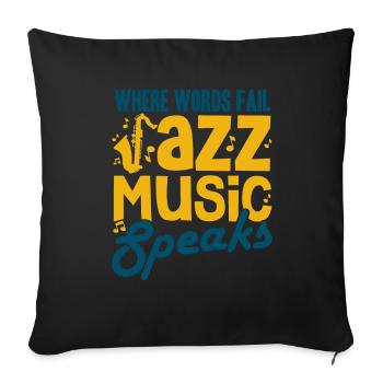 Jazz - Sofakissenbezug 45 x 45 cm - Schwarz - Vorne
