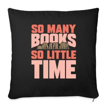 Bücher - Sofakissenbezug 45 x 45 cm - Schwarz - Vorne