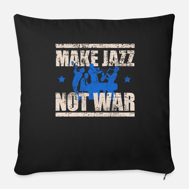 Jazz - Sofakissenbezug 45 x 45 cm - Schwarz
