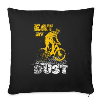 mountain bike - Sofa pillowcase 17,3'' x 17,3'' (45 x 45 cm) - black - Front