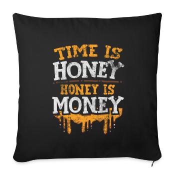 Beekeeper honey bee - Sofa pillowcase 17,3'' x 17,3'' (45 x 45 cm) - black - Front