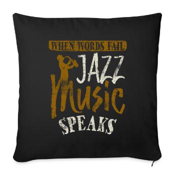 Jazz - Sofakissenbezug 45 x 45 cm - Schwarz - Vorne