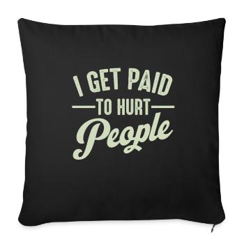 Physiotherapist - Sofa pillowcase 17,3'' x 17,3'' (45 x 45 cm) - black - Front