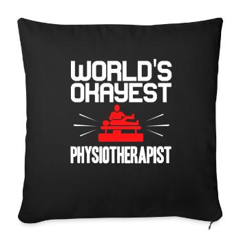 Physiotherapist - Sofa pillowcase 17,3'' x 17,3'' (45 x 45 cm) - black - Front