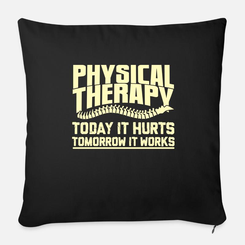 Physiotherapeut - Sofakissenbezug 45 x 45 cm - Schwarz