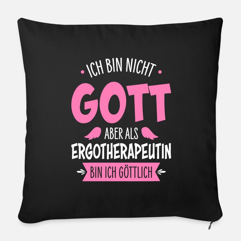Ergotherapeutin - Sofakissenbezug 45 x 45 cm - Schwarz
