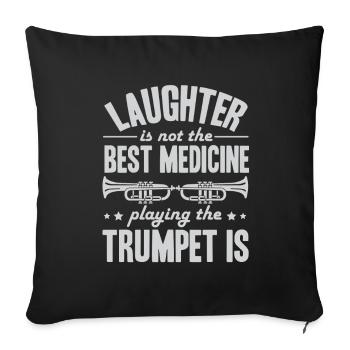 Trumpet trumpeter - Sofa pillowcase 17,3'' x 17,3'' (45 x 45 cm) - black - Front