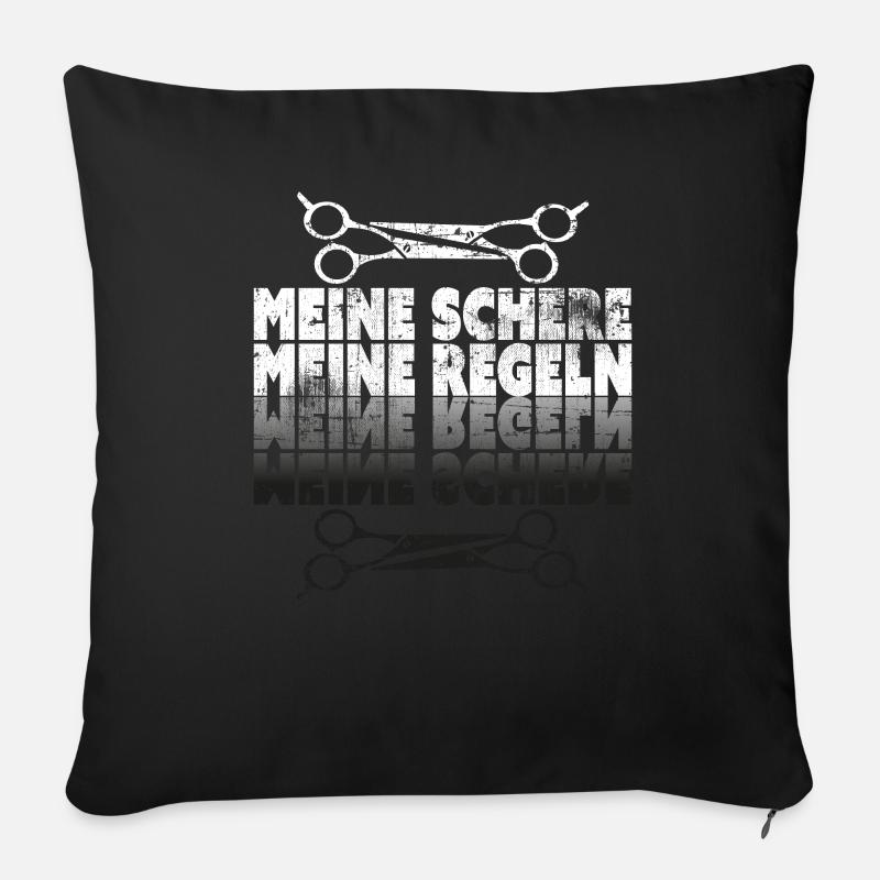 Frisör - Sofakissenbezug 45 x 45 cm - Schwarz