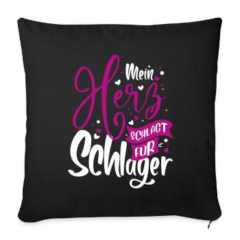 Schlager Schlagermusik - Sofakissenbezug 45 x 45 cm - Schwarz - Vorne