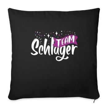 Team Schlager - Sofakissenbezug 45 x 45 cm - Schwarz - Vorne