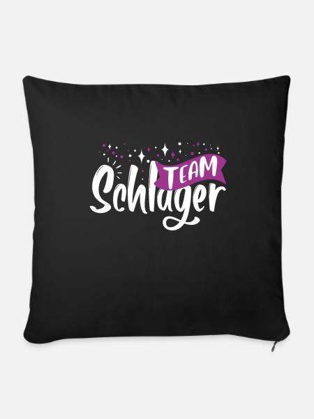 Team Schlager - Sofakissenbezug 45 x 45 cm - Schwarz