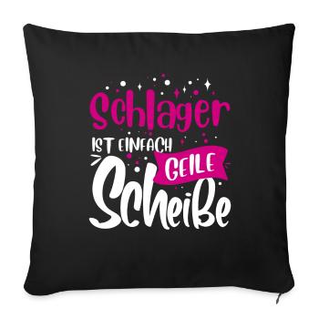 Schlager concert - Sofa pillowcase 17,3'' x 17,3'' (45 x 45 cm) - black - Front