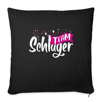 Team hit - Sofa pillowcase 17,3'' x 17,3'' (45 x 45 cm) - black - Front