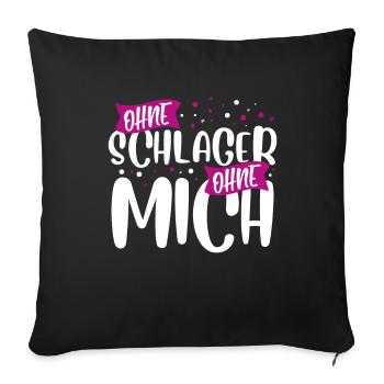 Schlagermusik Schlager - Sofakissenbezug 45 x 45 cm - Schwarz - Vorne