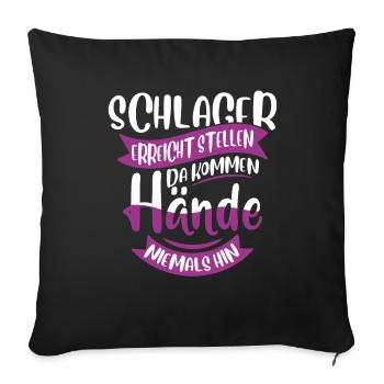 Schlager Konzert - Sofakissenbezug 45 x 45 cm - Schwarz - Vorne