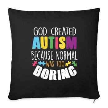 autism - Sofa pillowcase 17,3'' x 17,3'' (45 x 45 cm) - black - Front
