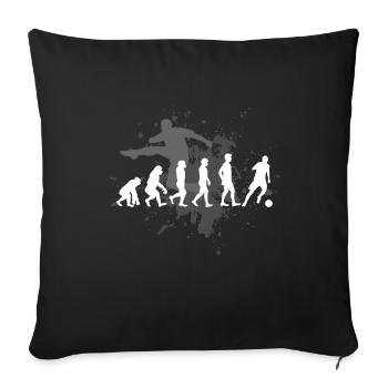 footballeur - Housse de coussin décorative 45 x 45 cm - noir - Devant