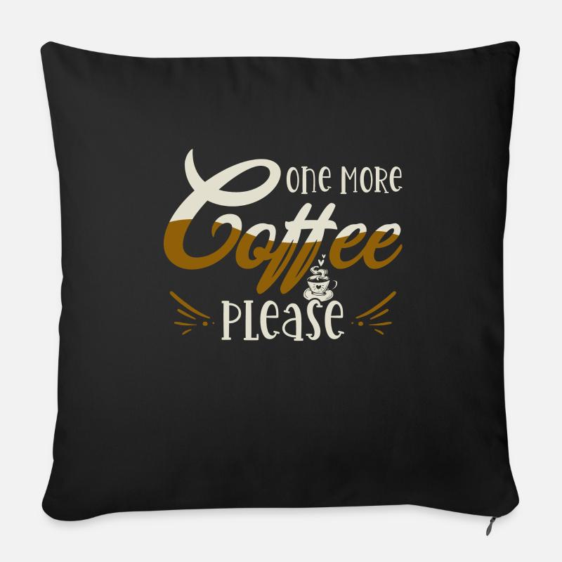 Kaffee - Sofakissenbezug 45 x 45 cm - Schwarz