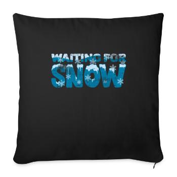 Snow winter sports - Sofa pillowcase 17,3'' x 17,3'' (45 x 45 cm) - black - Front