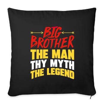 Grand frère - Housse de coussin décorative 45 x 45 cm - noir - Devant