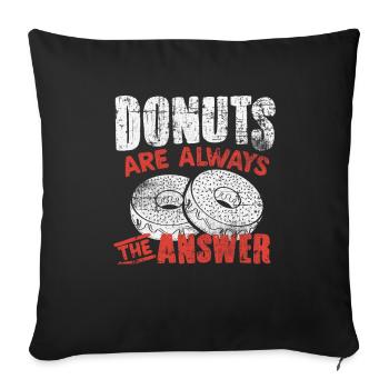 Donut - Sofakissenbezug 45 x 45 cm - Schwarz - Vorne