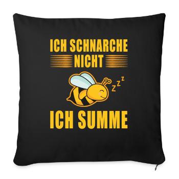 Bee bees sleep i don't snore i sum - Sofa pillowcase 17,3'' x 17,3'' (45 x 45 cm) - black - Front