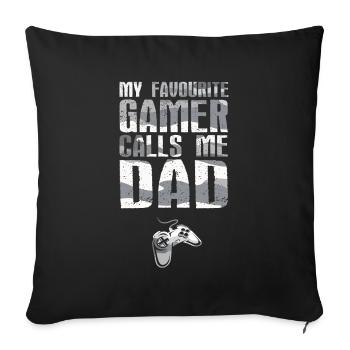 My favorite - Sofa pillowcase 17,3'' x 17,3'' (45 x 45 cm) - black - Front
