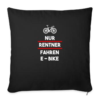 Seul locataire conduisant un t-shirt anti-vélo électrique - Housse de coussin décorative 45 x 45 cm - noir - Devant