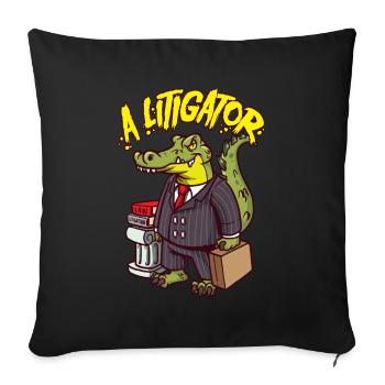 Alitigator - A Litigator - Funny Lawyer Judge Gift - Sofa pillowcase 17,3'' x 17,3'' (45 x 45 cm) - black - Front