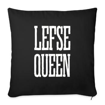 Lefse Queen | Lefse Rolling Team Produkt - Sofakissenbezug 45 x 45 cm - Schwarz - Vorne
