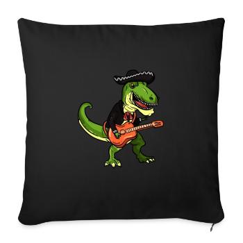T Rex Mariachi Cinco De Mayo Grafik Dinosaurier - Sofakissenbezug 45 x 45 cm - Schwarz - Vorne