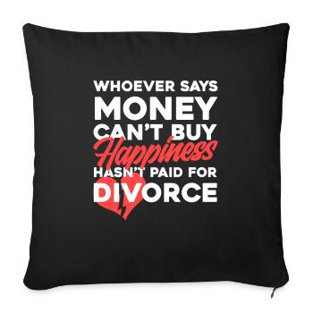 Mens Funny Recently Divorce graphique - Housse de coussin décorative 45 x 45 cm - noir - Devant