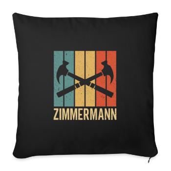 Zimmermann - Sofakissenbezug 45 x 45 cm - Schwarz - Vorne