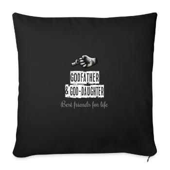 Godfather & Goddaughter Best Friends - Housse de coussin décorative 45 x 45 cm - noir - Devant