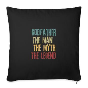 Godfather the man the myth the legend - Housse de coussin décorative 45 x 45 cm - noir - Devant