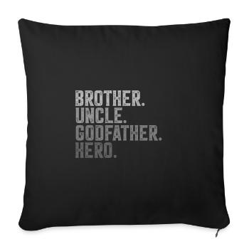 brother uncle godfather hero - Sofa pillowcase 17,3'' x 17,3'' (45 x 45 cm) - black - Front