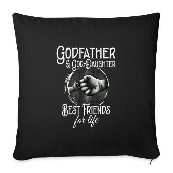 Godfather & Goddaughter Best Friends - Housse de coussin décorative 45 x 45 cm - noir - Devant