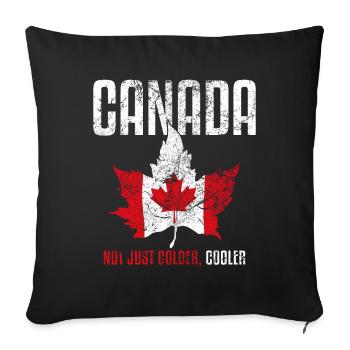 Canadian Funny Quotes Cooler Colder Vintage - Housse de coussin décorative 45 x 45 cm - noir - Devant