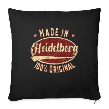 Made in Heidelberg 100 % original Heidelberger - Housse de coussin décorative 45 x 45 cm - noir - Devant