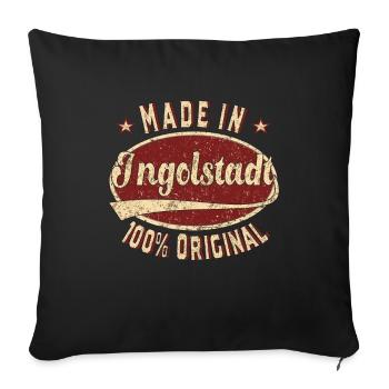 Made in Ingolstadt 100 % original Ingolstädter - Housse de coussin décorative 45 x 45 cm - noir - Devant