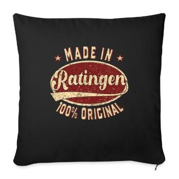 100 % d’original Ratinger Retro - Housse de coussin décorative 45 x 45 cm - noir - Devant