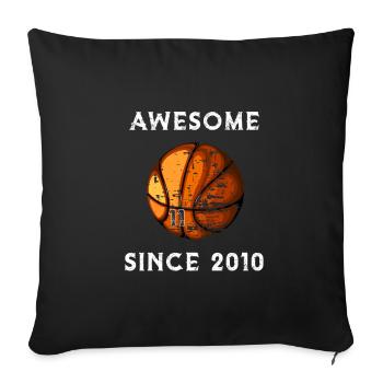 Basketball 2010 Birthday - Sofa pillowcase 17,3'' x 17,3'' (45 x 45 cm) - black - Front
