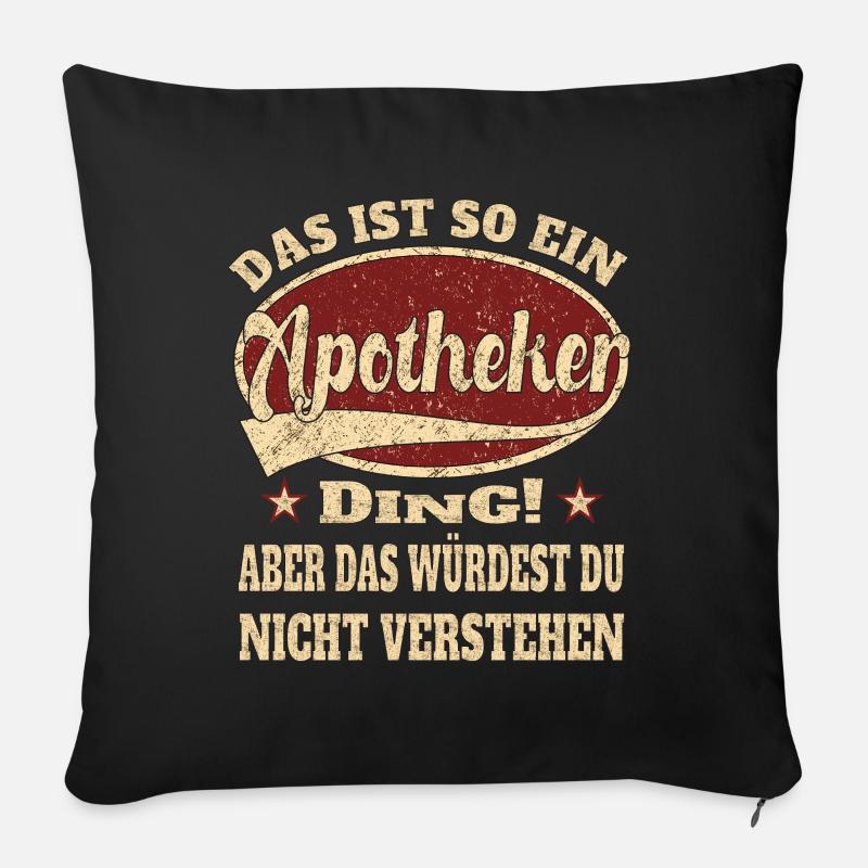 Apotheker Ich bin dieser legendäre Apotheker - Sofakissenbezug 45 x 45 cm - Schwarz