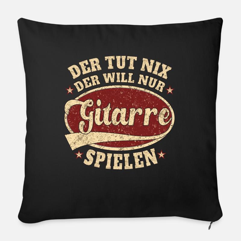 Gitarre der tut nix Gitarre - Sofakissenbezug 45 x 45 cm - Schwarz