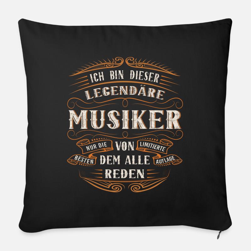 Musiker ich bin dieser legendäre Musik - Sofakissenbezug 45 x 45 cm - Schwarz