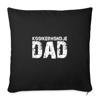 Kooikerhondje Dad Papa - Housse de coussin décorative 45 x 45 cm - noir - Devant
