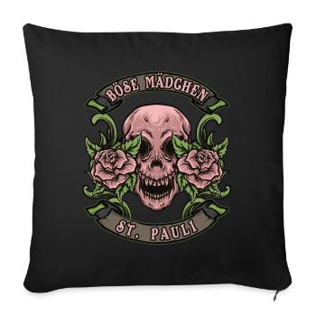 St. Pauli Frau Böse Mädchen St. Pauli - Sofa pillowcase 17,3'' x 17,3'' (45 x 45 cm) - black - Front