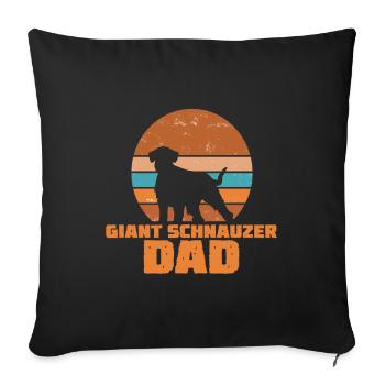 Giant Schnauzer Dad Riesenschnauzer - Sofa pillowcase 17,3'' x 17,3'' (45 x 45 cm) - black - Front